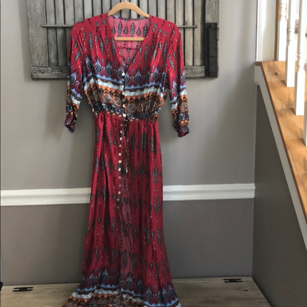 Boho Button Down Dress